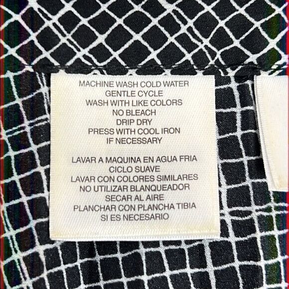 JONES New York Collection Pleated Skirt Lightweight Black/White Knee Length - Picture 9 of 12